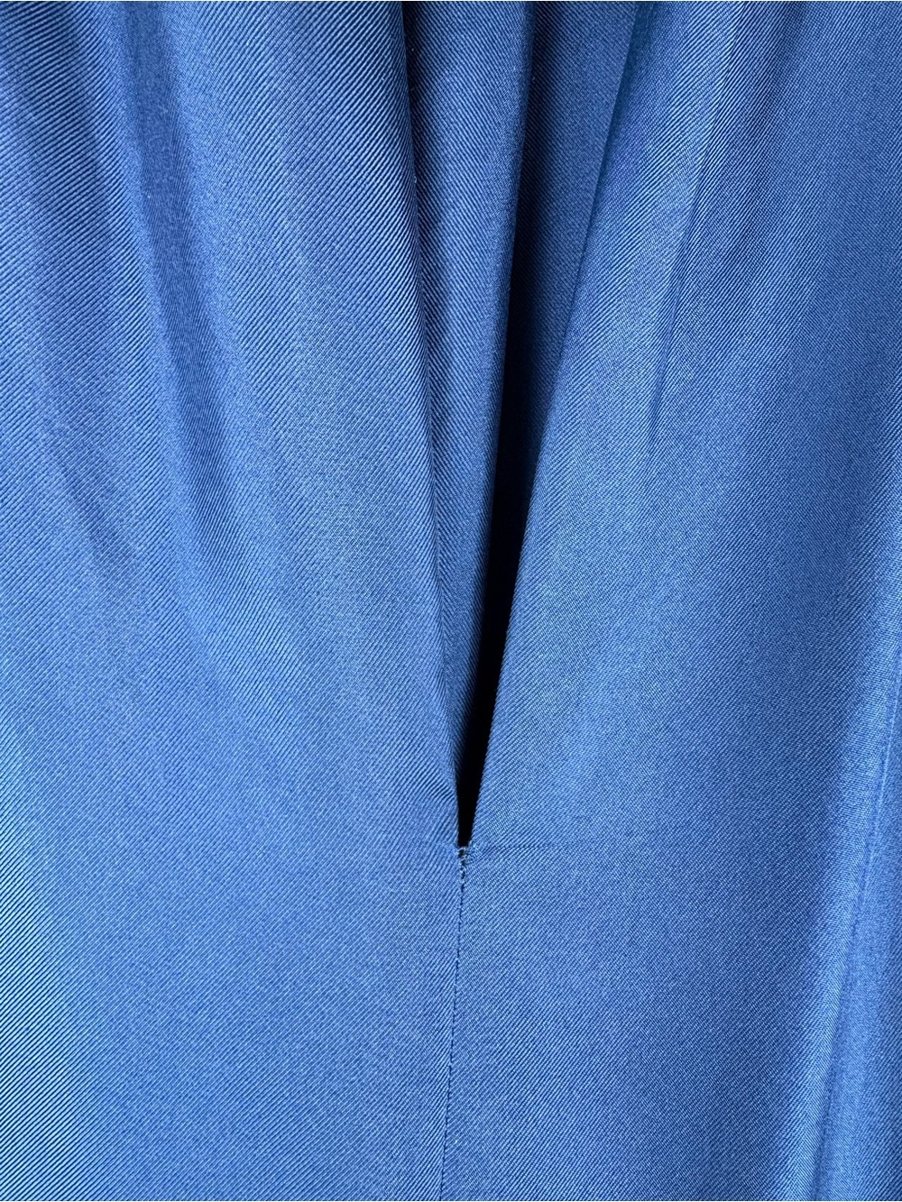 Marie Oliver 100% Silk Blue Puff Sleeve Split Neck Blouse Size S - Picture 8 of 11